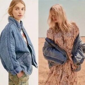 Free People Light Blue Denim Jacket